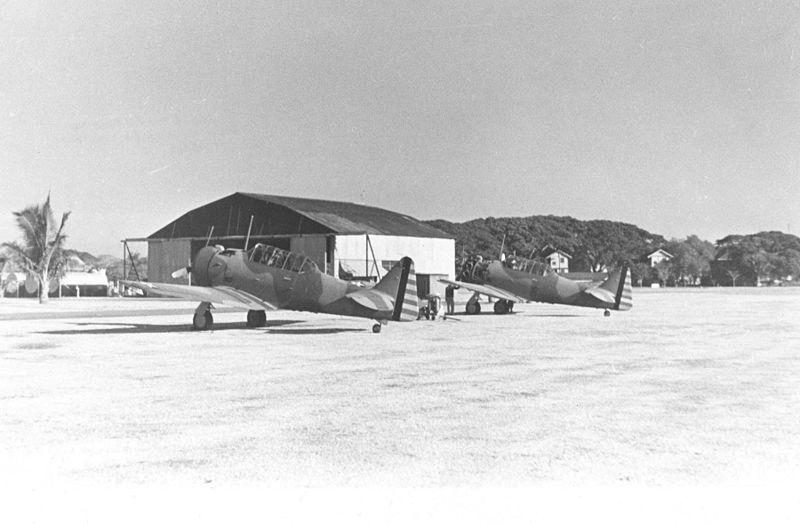 North American A-27s of the 17th Pursuit Squadron, US Far East Air Force, at Nichols Field in the Philippines, 1941 (US Air Force photo)