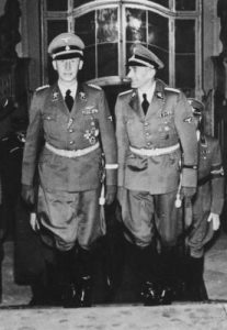 Reinhard Heydrich and Karl Hermann Frank in Prague Castle, 1941 (German Federal Archive: Bild 146-1972-039-26)