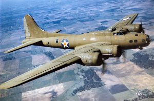 Boeing B-17E Flying Fortress in flight, 1942 (US Air Force photo)