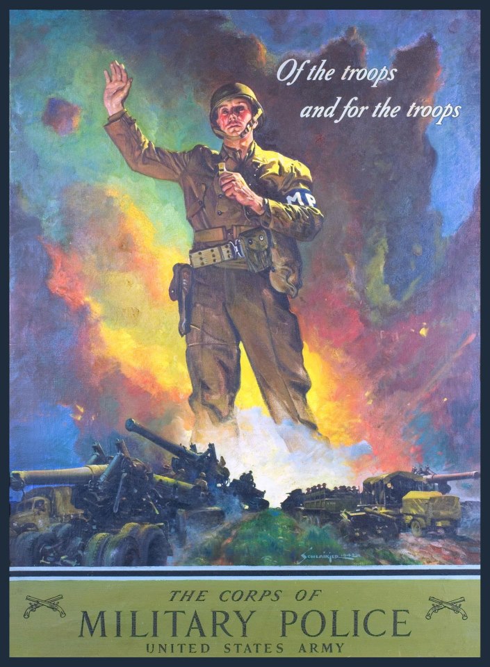 Poster for the US Army Corps of the Military Police, WWII