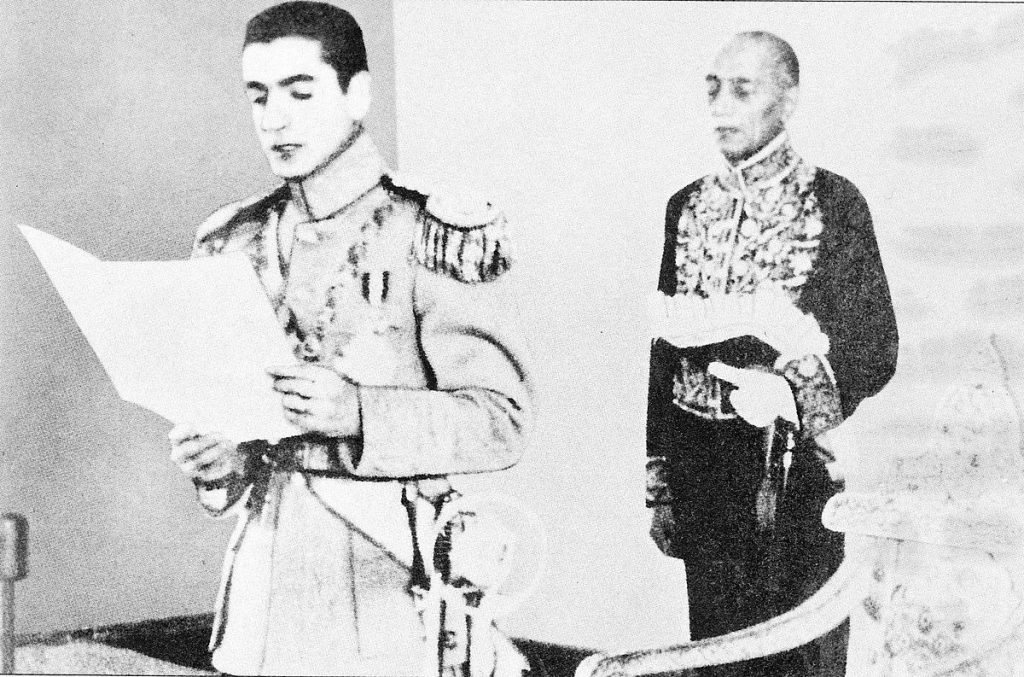 Mohamed Reza Pahlavi on his inauguration as Shah of Iran, 17 September 1941 (public domain via Wikipedia)