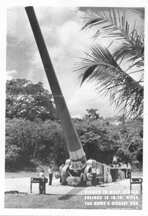 US Army 16-inch gun guarding Panama Canal Zone, 1939 (US Army photo)