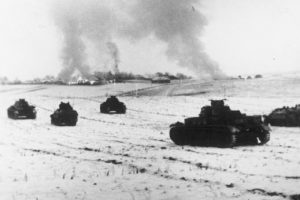 German tanks attacking near Istra in the USSR, 25 Nov 1941 (German Federal Archive: Bild 183-B17220)