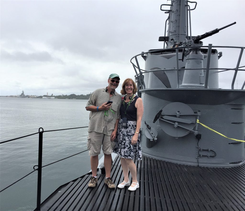 Dave and Sarah Sundin on the submarine USS Bowfin, Pearl Harbor (Photo: Sarah Sundin, 7 Nov 2016)