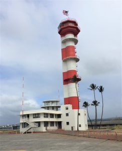Control tower on Ford Island, Pearl Harbor, Hawaii at the Pacific Aviation Museum (Photo: Sarah Sundin, 7 Nov 2016)