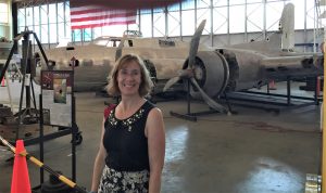 US B-17 Flying Fortress "Swamp Ghost" undergoing restoration at the Pearl Harbor Aviation Museum. (Photo: Sarah Sundin, 7 Nov 2016)