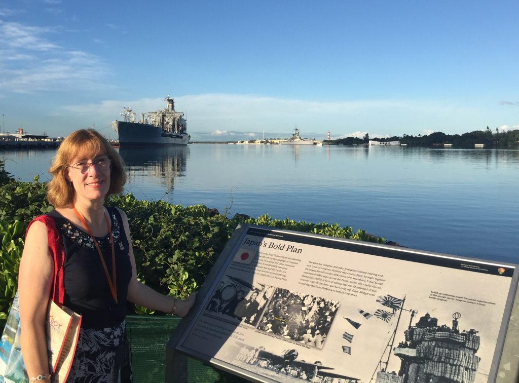 Sarah Sundin at Pearl Harbor, Hawaii, 7 Nov 2016 (Photo: Sarah Sundin)
