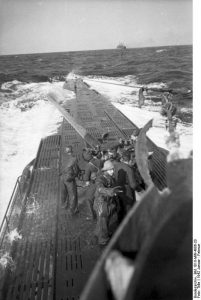 U-123 preparing to fire on surface vessel off East Coast, Jan-Feb 1942 (German Federal Archive, Bild 101II-MW-4008-20)