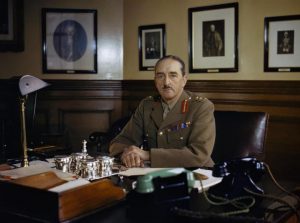 Gen. Sir Alan Brooke, Chief of General Staff, at his desk in the War Office in London, 1942 (Imperial War Museum: TR 151)