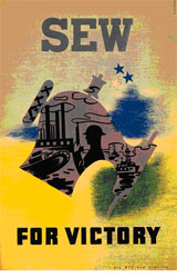 US "Sew for Victory" poster, World War II