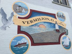 Mural on the wall of the former Hart's Drug Store, Vermilion, Ohio (Photo: Sarah Sundin, August 2016)