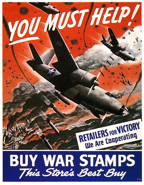 US poster encouraging purchase of War Stamps, WWII