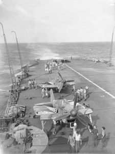 Fulmar fighters aboard carrier HMS Formidable off Madagascar, early May 1942 (Imperial War Museum: A 9710)