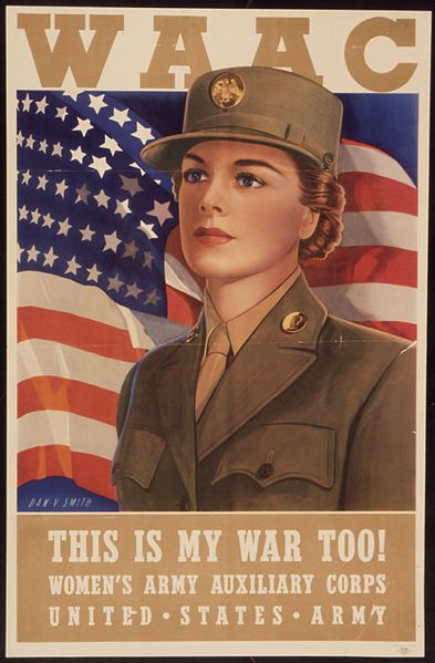 US poster for the Women's Army Auxiliary Corps, WWII
