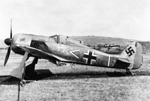 Focke-Wulf Fw 190A-3 at RAF Pembrey after German pilot Oberleutnant Armin Faber landed there by mistake, 23 Jun 1942 (Imperial War Museum: MH 4190)