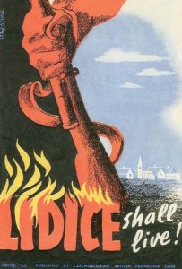 British poster commemorating Lidice, WWII