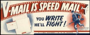 US poster promoting V-Mail, WWII (US National Archives: 44-PA-2251B)