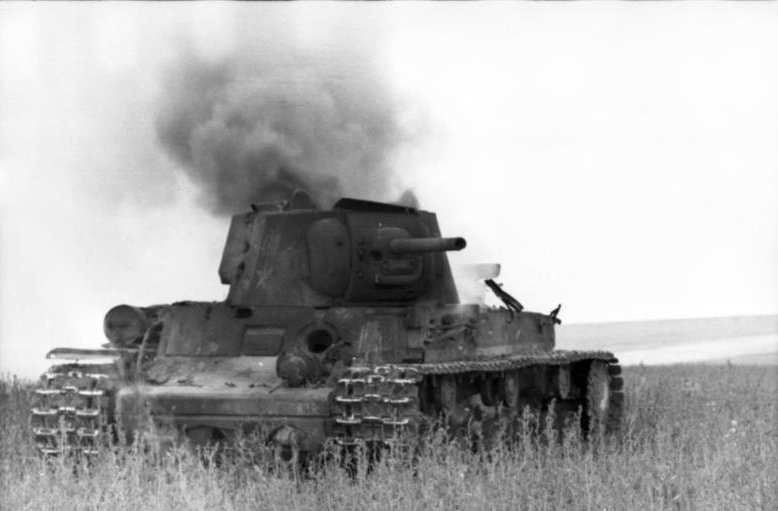 Destroyed Soviet tank near Voronezh, June 1942 (German Federal Archive: Bild 101I-216-0412-07)
