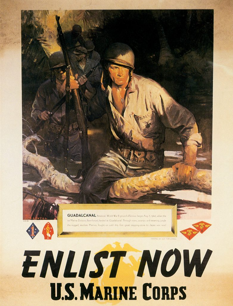 US Marine Corps recruiting poster, 1945