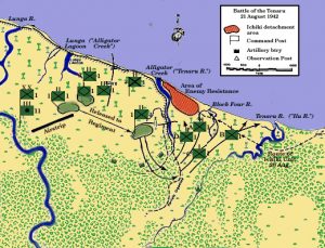 Map of the Battle of the Tenaru River, Guadalcanal, 21 Aug 1942 (US Army Center of Military History)