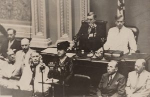 Queen Wilhelmina of the Netherlands speaks to Congress, Washington, DC, August 6, 1942 (public domain via Dutch Nationaal Archief)