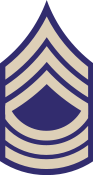 US Army rank insignia for master sergeant, WWII