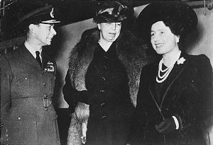 King George VI, Eleanor Roosevelt, and Queen Elizabeth, in London, England, 23 Oct 1942 (US National Archives: ARC 195320)