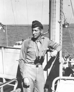 Lt. Gen. Mark Clark aboard USS Ancon off Salerno, Italy, 12 Sept 1943