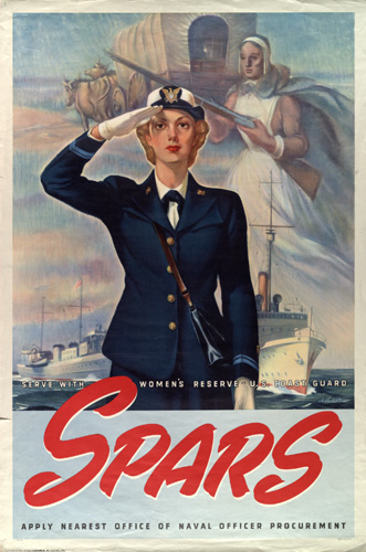 Recruiting poster for the SPARs, the US Coast Guard Women’s Reserve, WWII