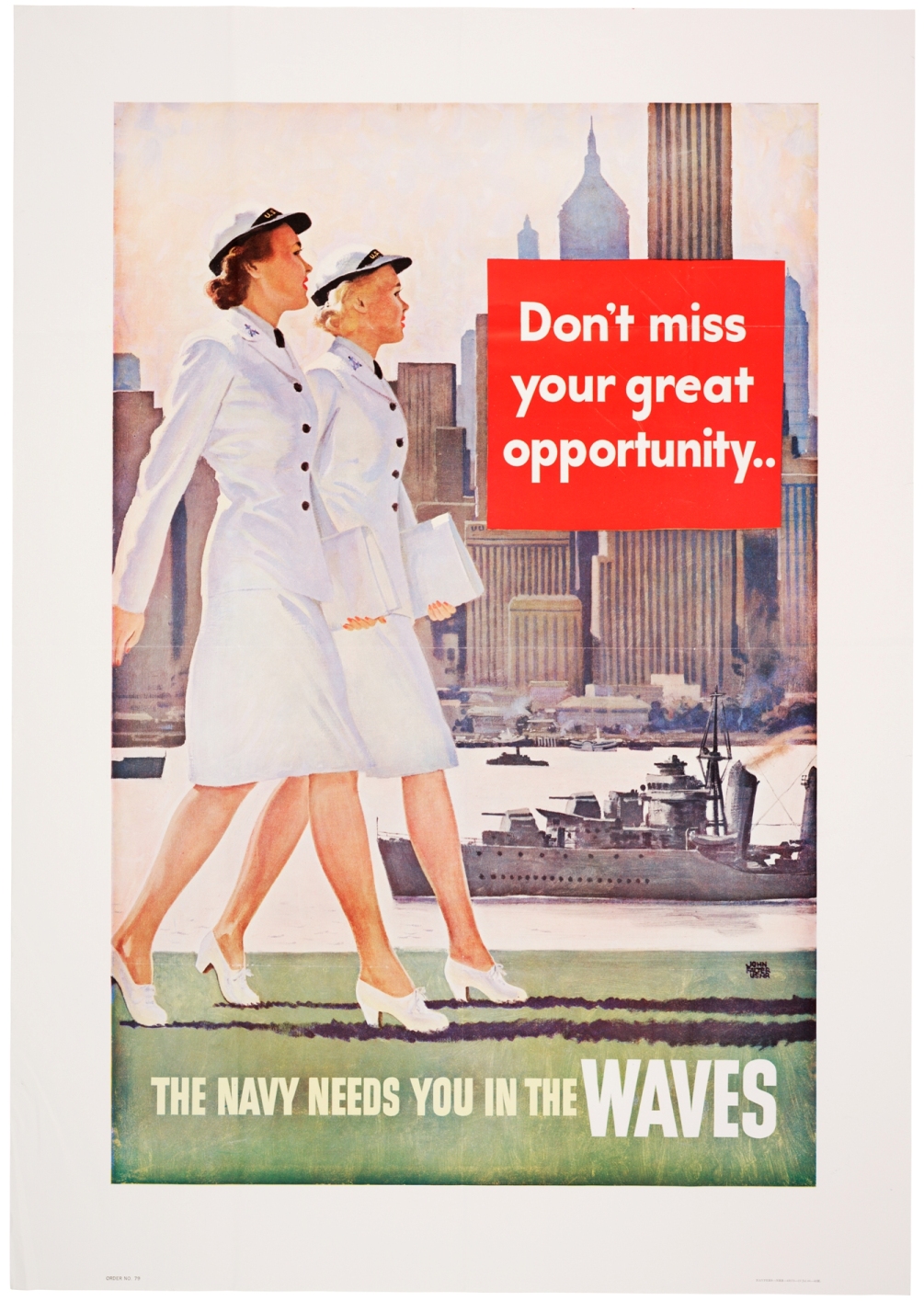 US recruitment poster for the WAVES, WWII (US National Archives: 513650)