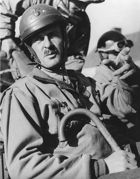 French Gen. Philippe Leclerc in command in France, 1944 (US Office of War Information photo)