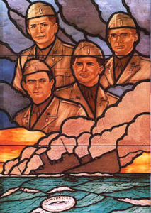 Four Chaplains stained-glass window at the US Pentagon (US government photo)