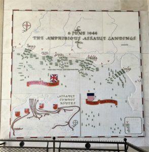 Map of Allied naval operations on D-day, Normandy American Cemetery and Memorial, Colleville-sur-Mer, France, September 2017 (Photo: Sarah Sundin)