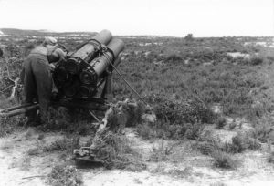 German 21cm Nebelwerfer rocket launcher, Tunisia, April 1943 (German Federal Archive: Bild 101I-787-0505-09A)