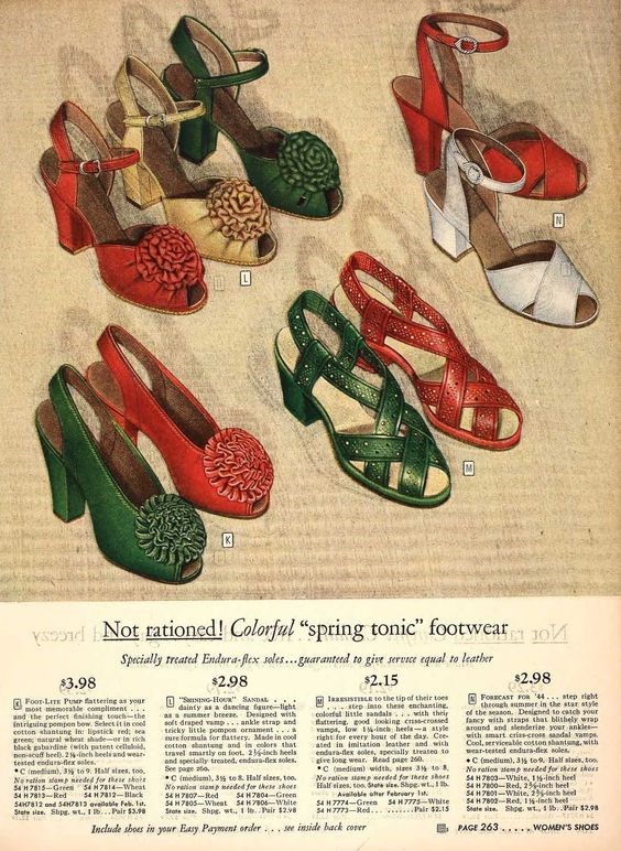 Ad for unrationed shoes, WWII
