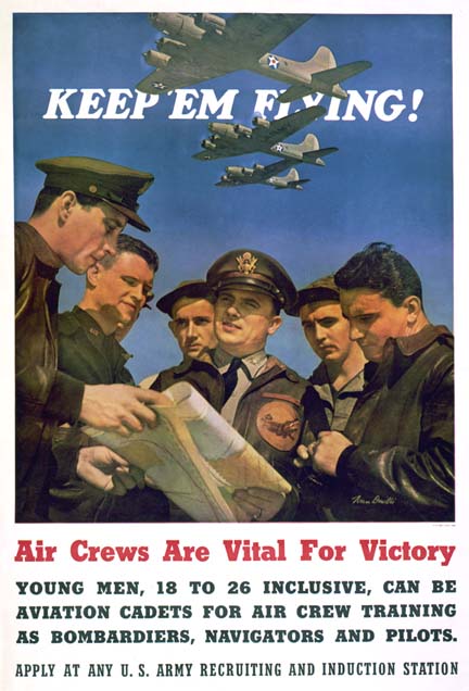 US Army Air Force recruiting poster, WWII