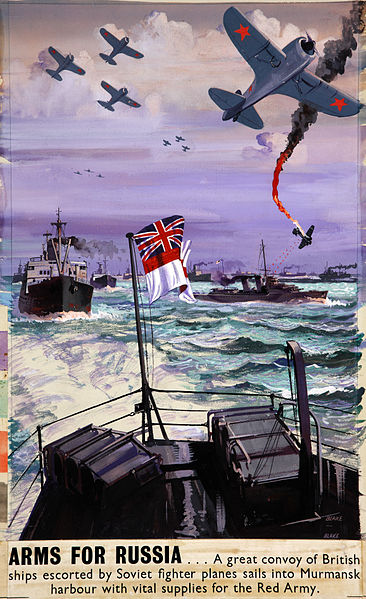 British poster about convoys to Russia, WWII (Source: British government)