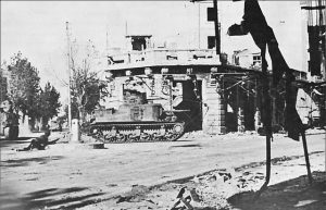 US troops and tanks in Bizerte, Tunisia, 7 May 1943 (US Army Center of Military History)