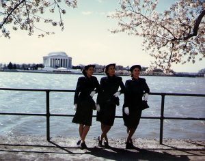 WAVES personnel at the Jefferson Memorial, Washington, D.C., 1943-1945 (US National Archives)