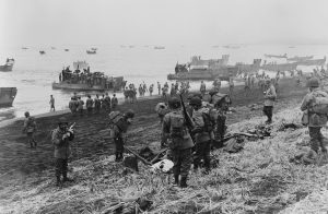 US Army troops landing at Massacre Bay, Attu, Aleutian Islands, US Territory of Alaska, 11 May 1943 (Library of Congress)