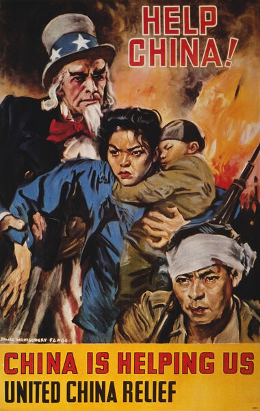US poster for United China Relief, WWII