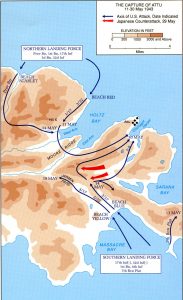 Map of US Army operations on Attu in the Aleutians, May 1943 (US Army Center of Military History)