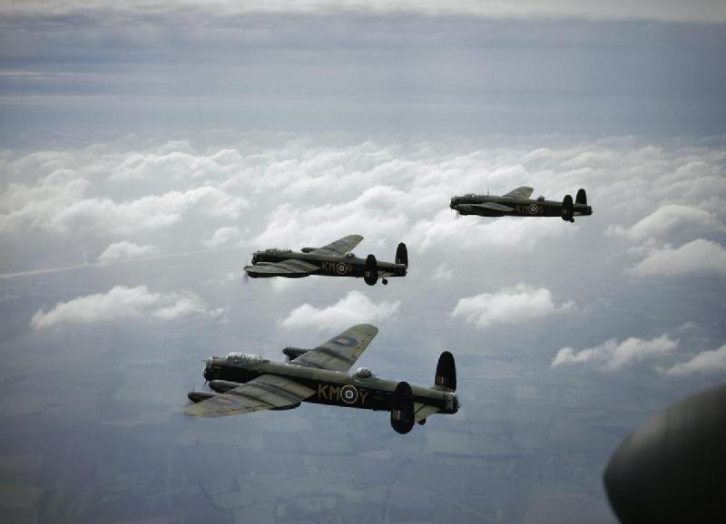 Avro Lancaster bombers of RAF No.44 Squadron, 1942 (Imperial War Museum: TR 197)