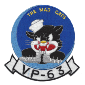 Patch of US Navy Squadron VP-63, the Mad Cats