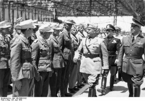 Benito Mussolini inspecting German troops, Sicily, Italy, 25 Jun 1942 (German Federal Archive: Bild 146-2006-0101)