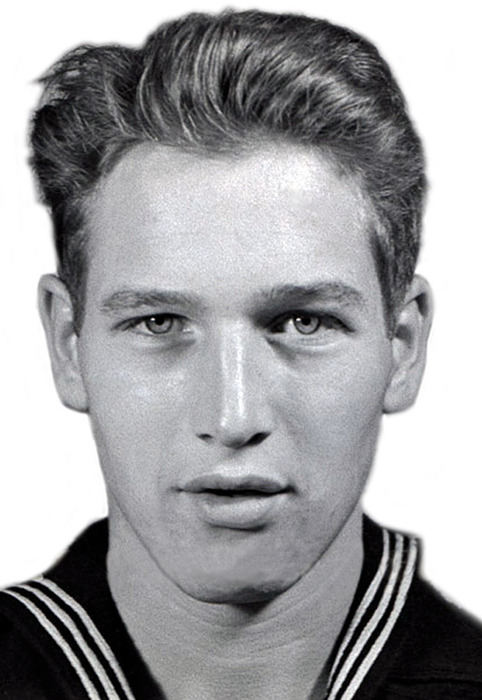 Paul Newman in the US Navy, 1944-45 (US Navy photo)