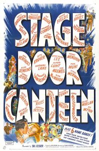 Poster for the 1943 film, Stage Door Canteen (Sol Lesser Productions, United Artists, public domain)