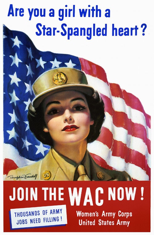 Recruiting poster for US Women's Army Corps, WWII