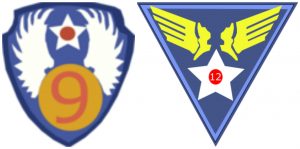 Patches of the US Ninth and Twelfth Air Forces, WWII