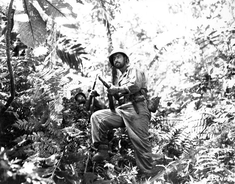 Men of US 25th Infantry Division on Zieta Trail, New Georgia, 12 August 1943 (US Army Center of Military History)